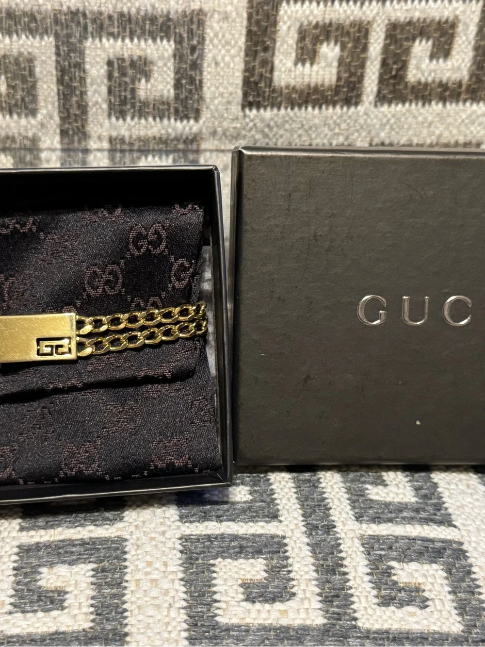 Gucci Gold Double-Chain Men's Bracelet with Signature Clasp